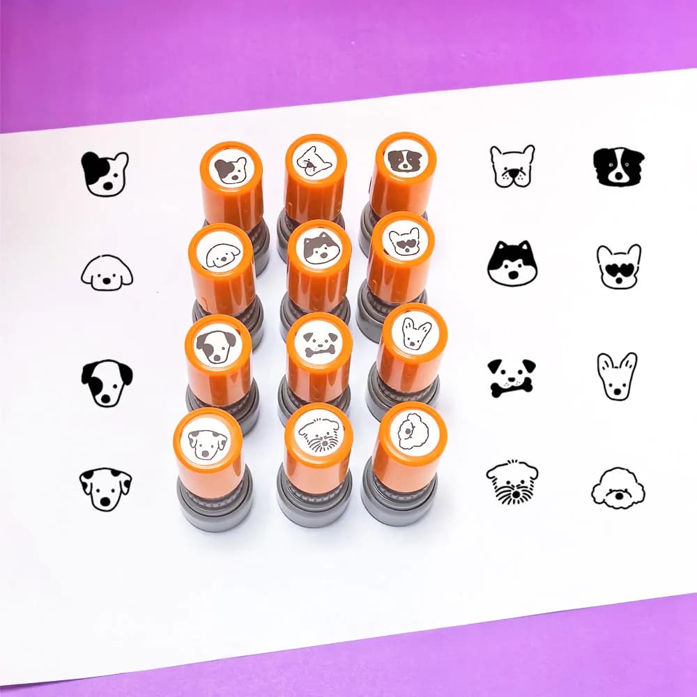 Dog Pattern Small Seal Class Activity Breed Dog Identification Teacher Encourages Stamp Pet Dog Seal Animal Stamp Funny Dog Seal