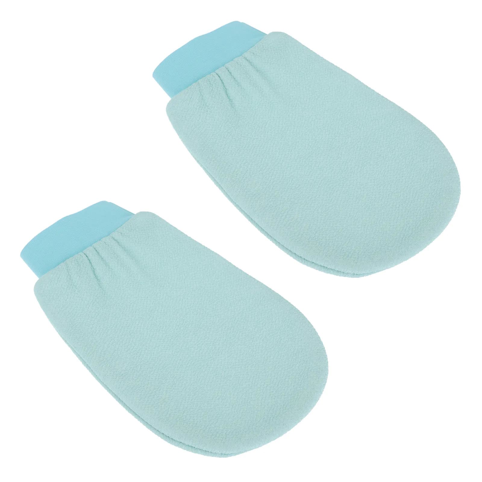 2Pcs Bath Gloves Plant Fiber Thickened Exfoliating Scrub Mittens Body Shower Towels Back Scrubber Gloves for Camping Travel