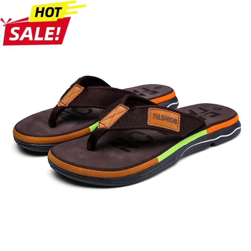 Ciabatte infradito da uomo in lino, stile casual, versione migliorata, comode e traspiranti, slip-on per l'estate