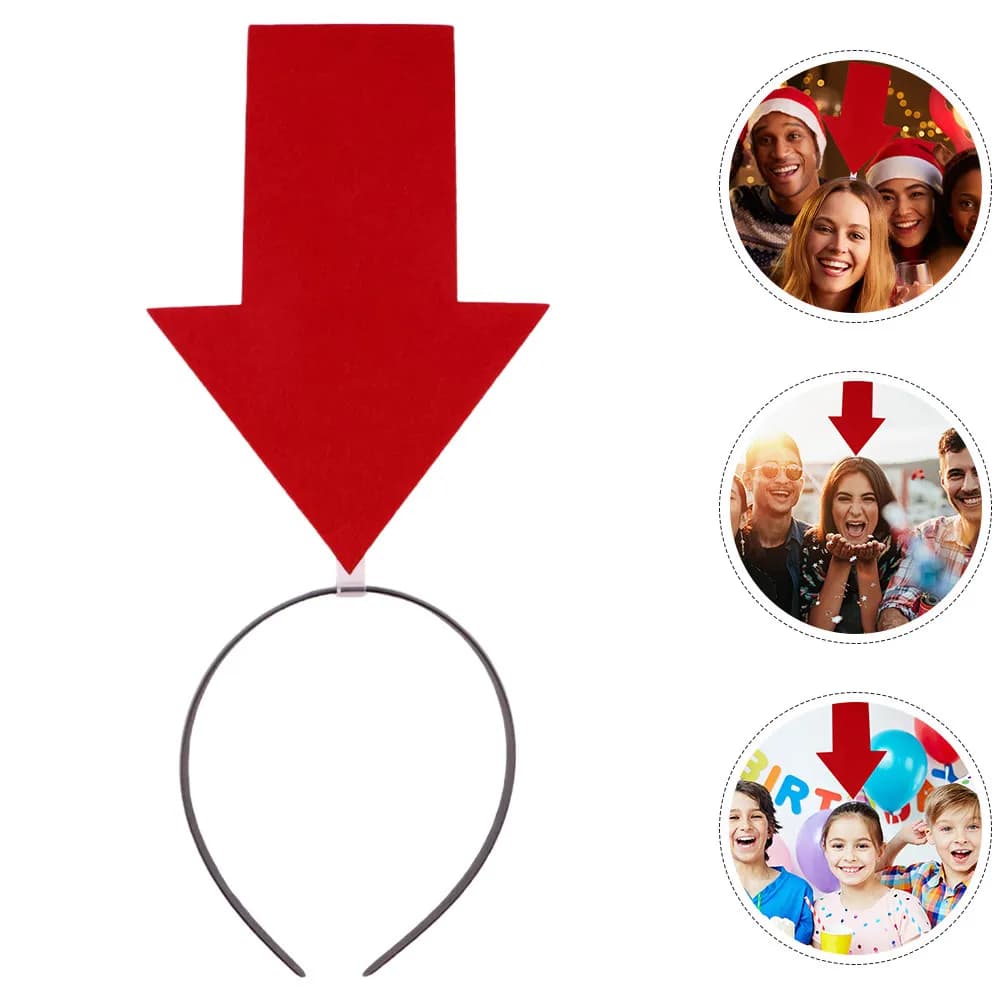 Set di 4 Fasce per Capelli a Forma di Freccia, Accessorio Divertente per Foto, Ideale per Photobooth, Feste, Carnevale, Vacanze, Compleanni, Halloween, Cosplay e Giochi di Ruolo Creativi