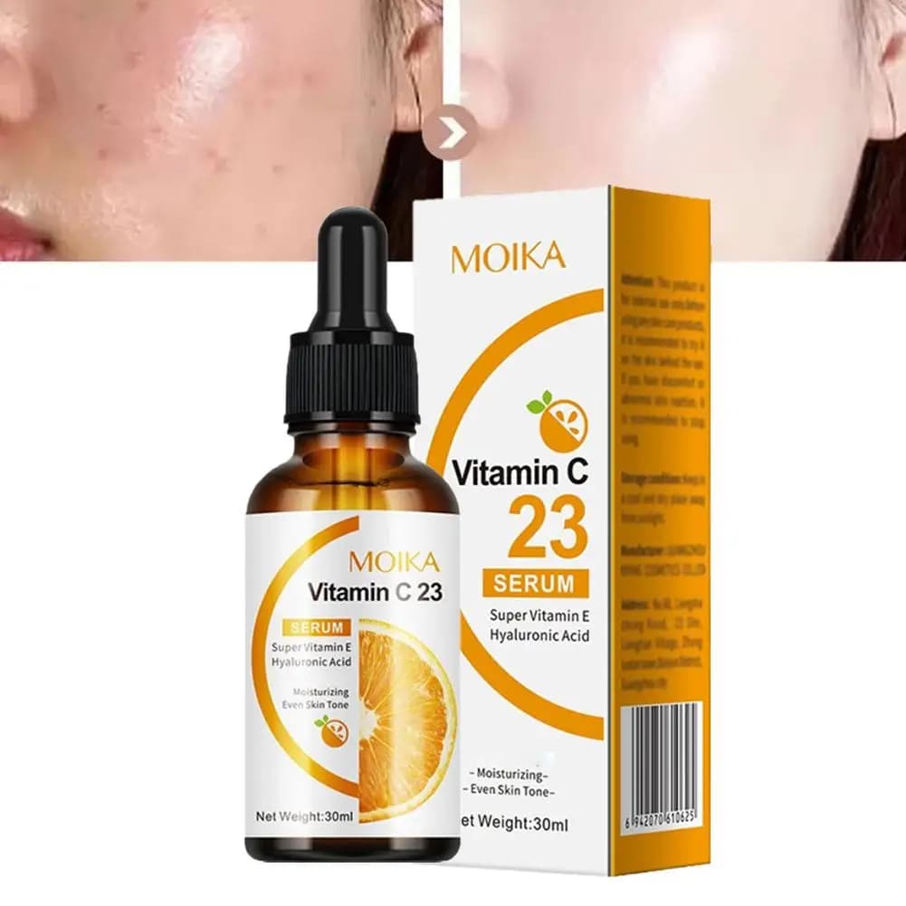 Essenza Viso Illuminante alla Vitamina C 23%, Siero Riparatore Idratante, Trattamento Anti-Età per Uniformare il Tono della Pelle, per Uso Quotidiano