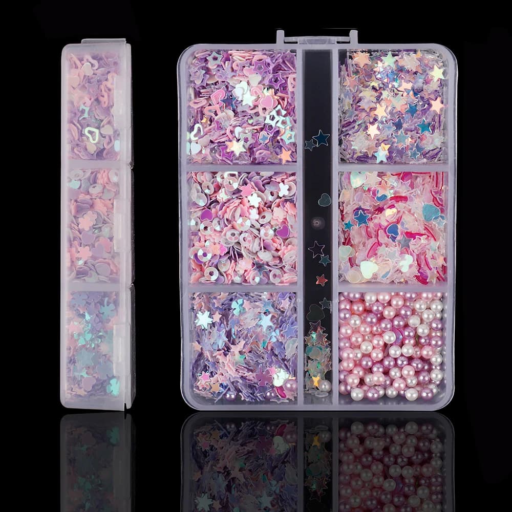 26 tipi Mix Glitter per unghie Fiocchi di paillettes Set per Gule On Nail Glitter Fiocchi Fai da te Party Make Up Decor Accessori B0126