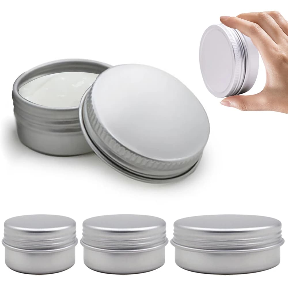 1pc Contenitore di metallo di latta di alluminio 10ml 15g 25ml Cosmetico Viso Crema per gli occhi Imballaggio Vuoto Può Balsamo per le labbra Barattolo di candela