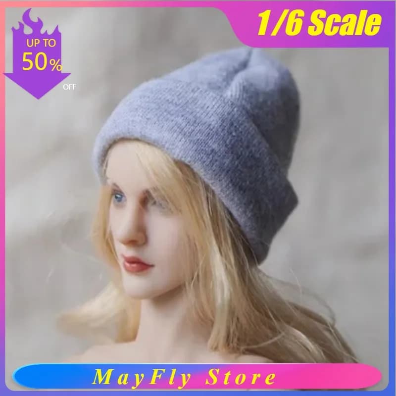 Cappello Beanie Lavorato a Maglia in Scala 1/6, Stile Street Trendy, Modello Tinta Unita per Action Figure da 12 Pollici