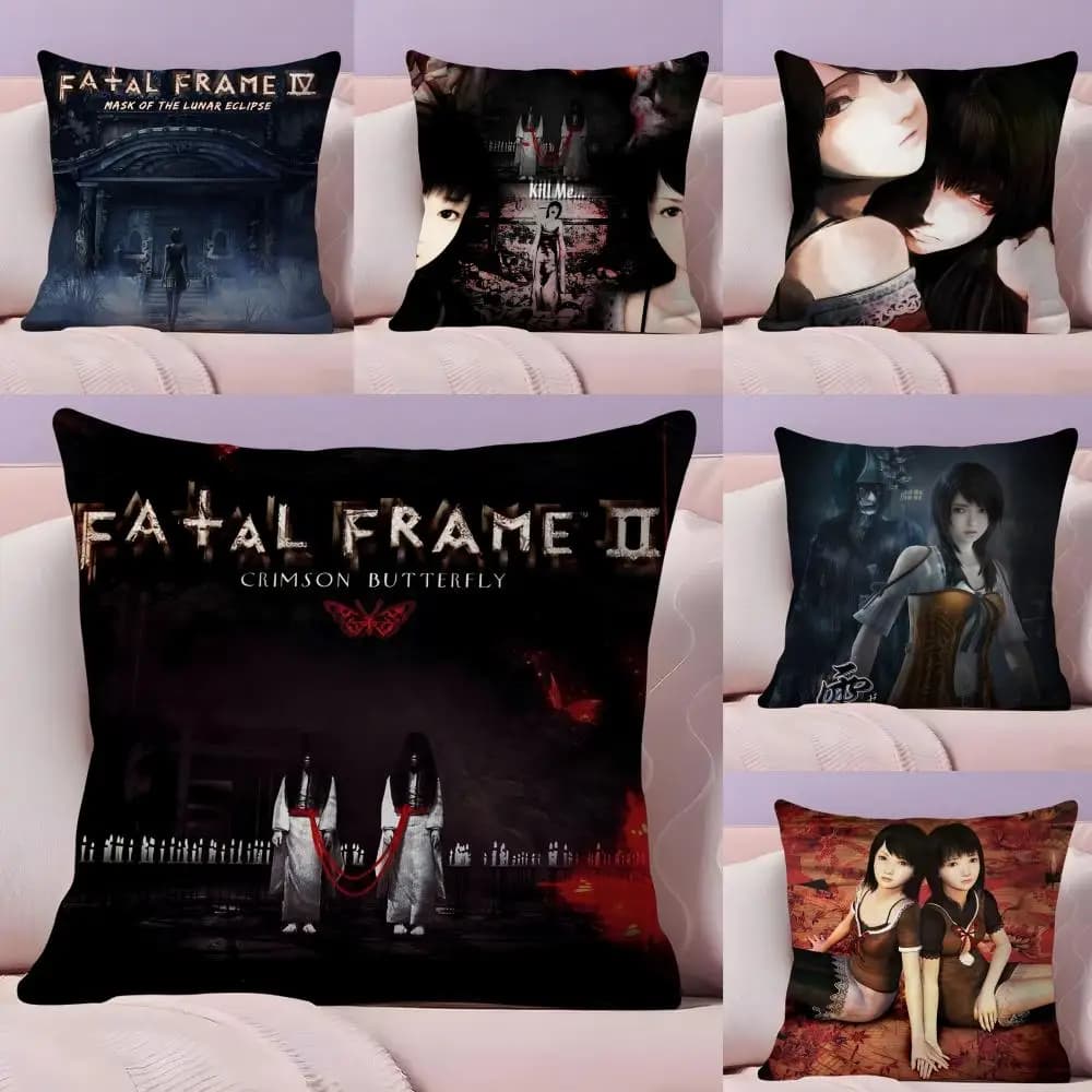 Thriller Game F-Fatal FrameS II Fodera per cuscino in tessuto peluche stampato su entrambi i lati con cerniera invisibile, federa per cuscino per divano, decorazione per la casa