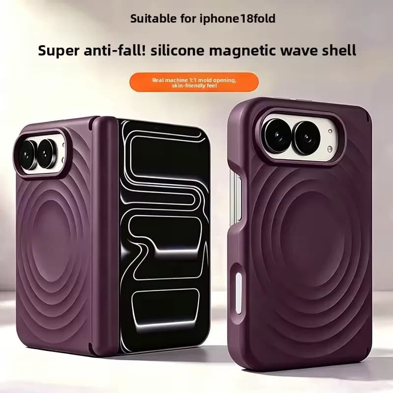 Water Ripple Liquid Silicone For Magsafe Wireless Charge Magnetic Phone Case For iPhone Duo Soft Back Cover Candy Color Fundas