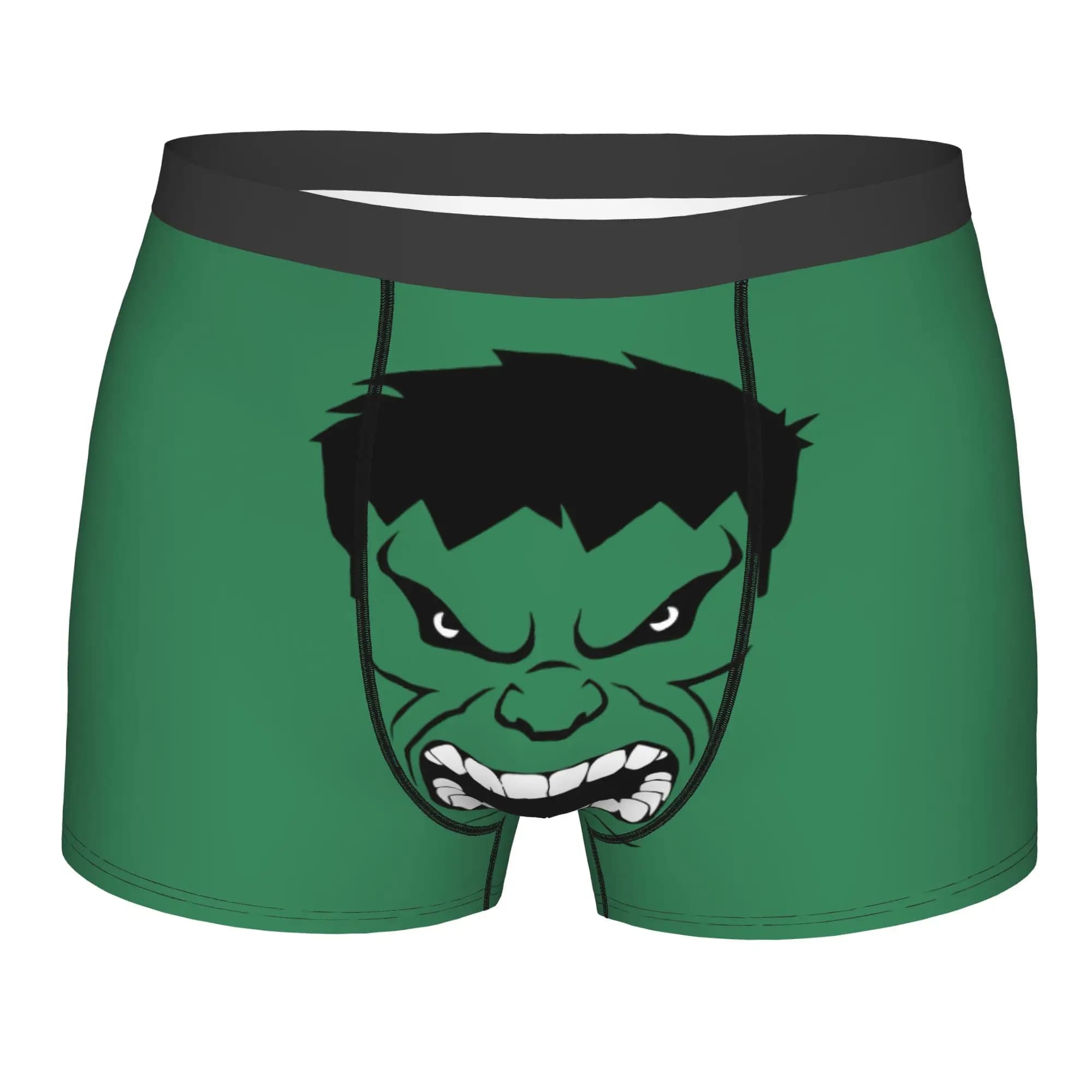Boxer personalizzati H-Hulks da uomo, slip verdi, intimo, mutande alla moda