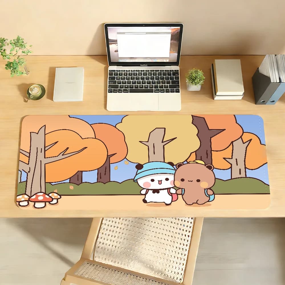 Tappetino per Mouse Cartoon B-Bubu Cute D-Dudu, Antiscivolo con Bordo Bloccato, Accessori per PC e Laptop, Tappetino in Gomma per Ufficio e Tastiera, Grande Tappetino da Gioco per Scrivania