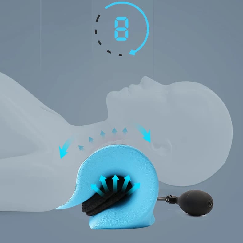 Cuscino da viaggio Cuscino per il collo Allevia il dolore alle spalle e al collo Riparazione dell'arco inverso della colonna vertebrale Airbag Cuscini lenitivi per il sonno della camera da letto