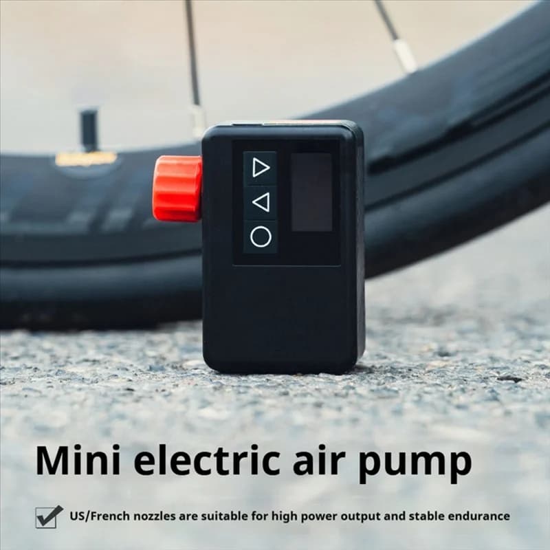 ABVE-MINI Gonfiatore per pneumatici con compressore per pompa d'aria elettrica portatile da 120 PSI ricaricabile veloce per bicicletta digitale