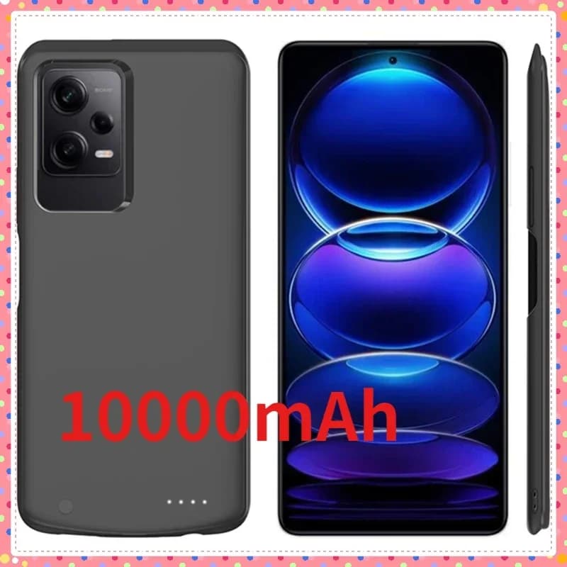 Per Xiaomi Redmi Note 12 Pro Custodie per batterie esterne 10000mAh Caricatore portatile Power Bank Cover per Redmi Note 12 Custodia Powerbank