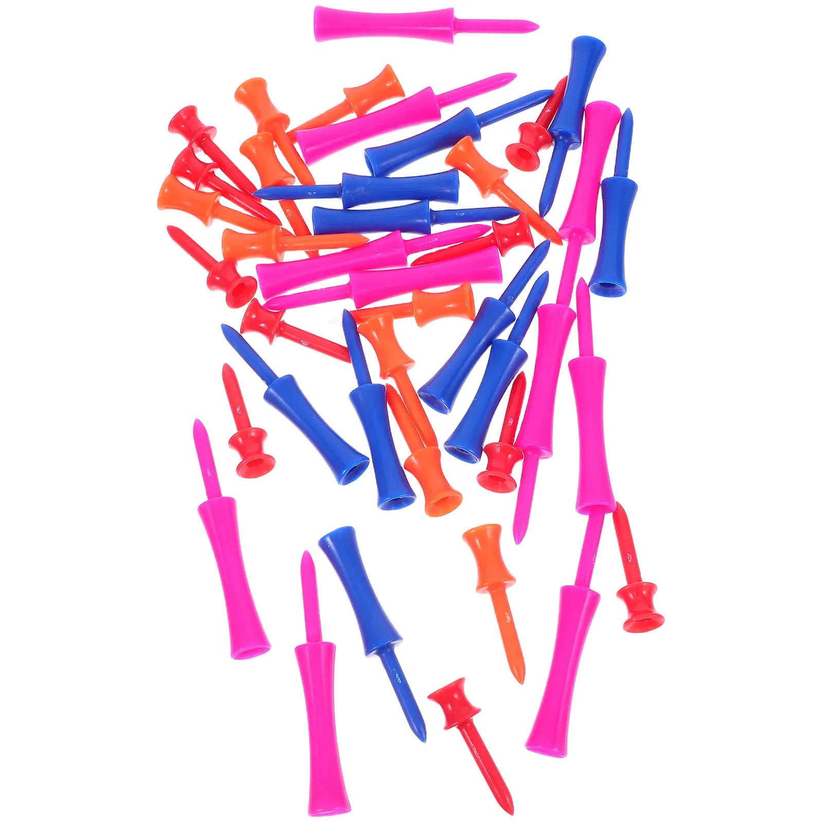 Set di 40 Tee da Golf in Plastica Leggeri e Resistenti, Colori Vivaci, per Allenamento e Pratica