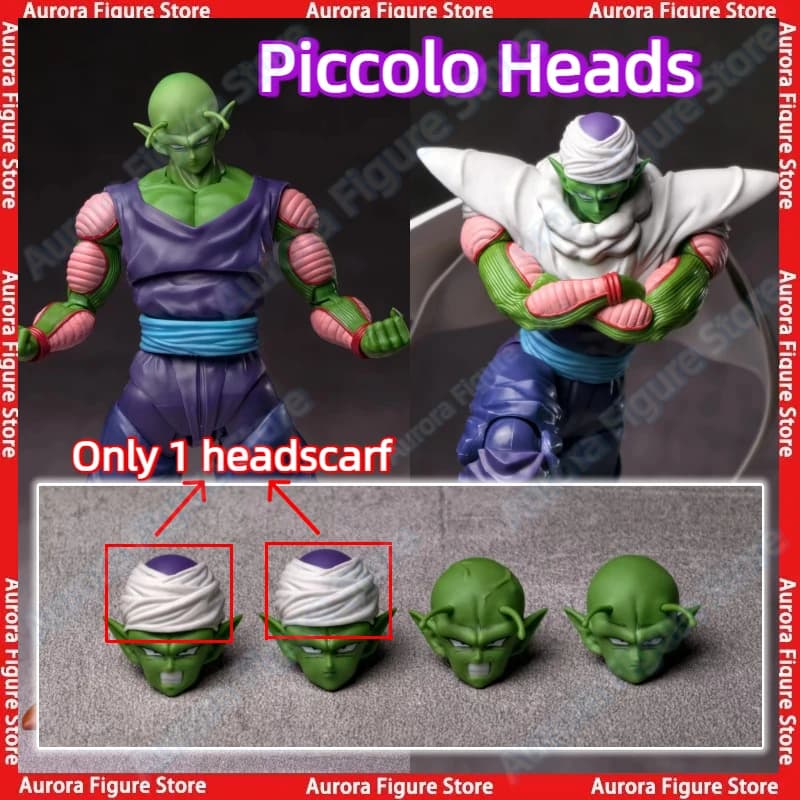 Dragon Ball Z SHF 2.0 Kit Testa di Piccolo Namekiano Accessori Scultura Testa Action Figure Anime Modelli Giocattolo PVC Regalo per Collezionisti