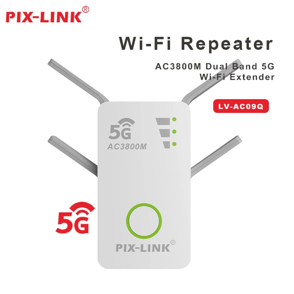 PIX-LINK AC3800M Ripetitore wireless Router WiFi Extender 4 antenne Wall-Through Strong WiFi 5g Booster Range Extender Wi-Fi