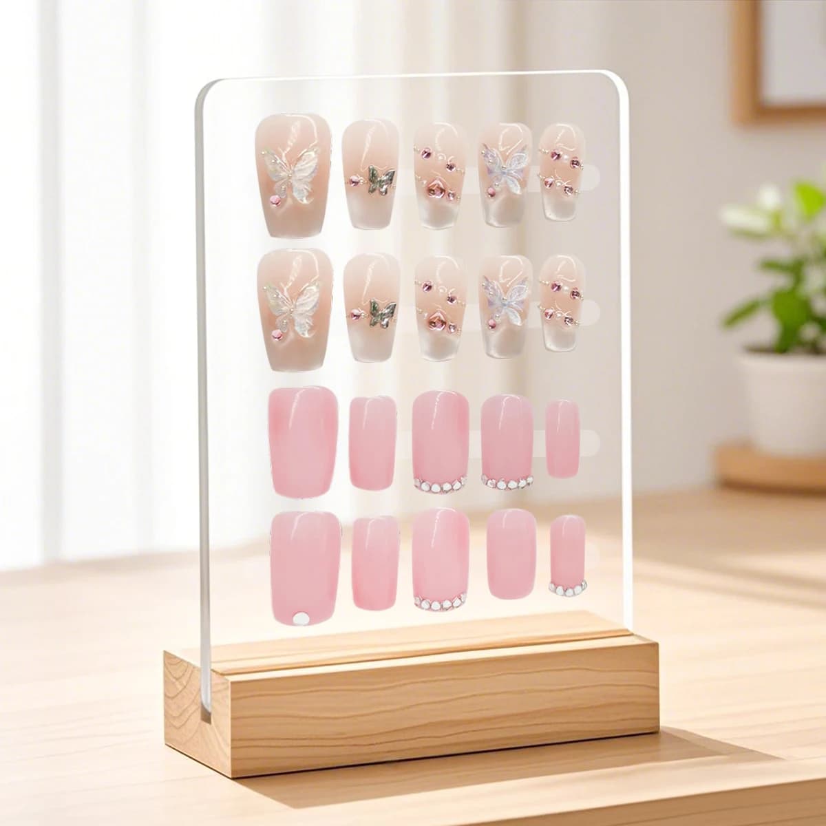 Clear Acrylic Nail Display Board Nails Art Storage Show Board Nail Salon Ins Desktop Display Stand Tools Nail Shop Decoration