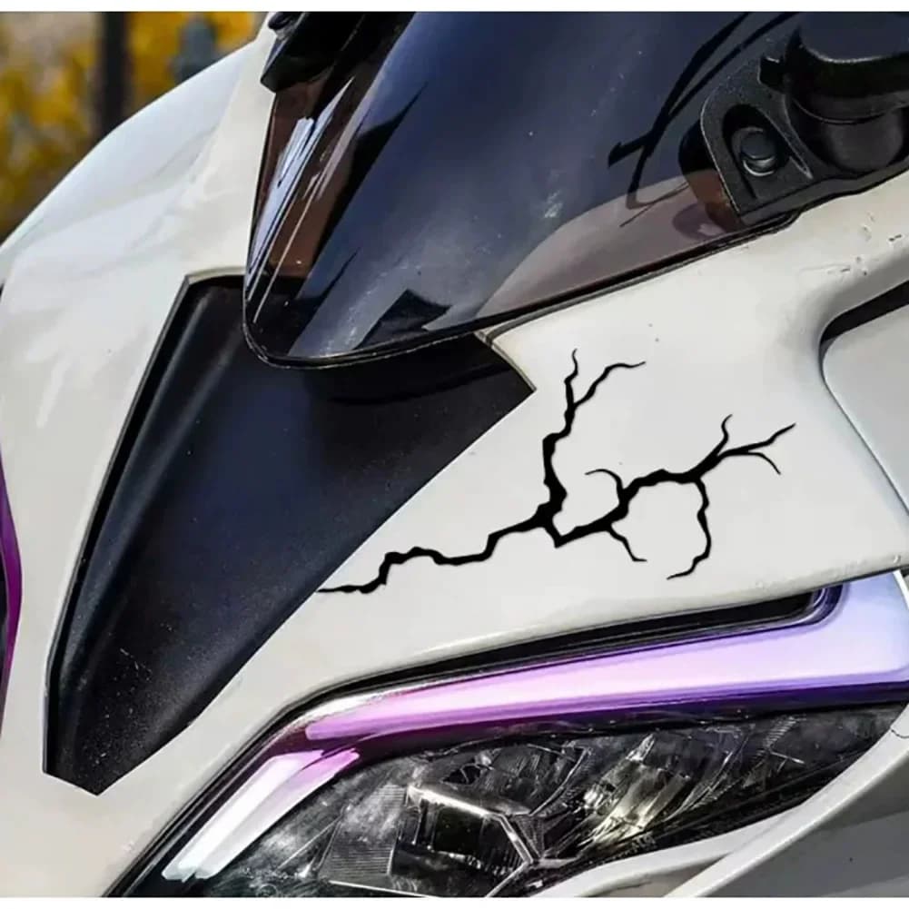 2 Adesivi Riflettenti per Moto, Impermeabili, per Casco, Parabrezza, Scooter, Decalcomanie Autoadesive in Vinile