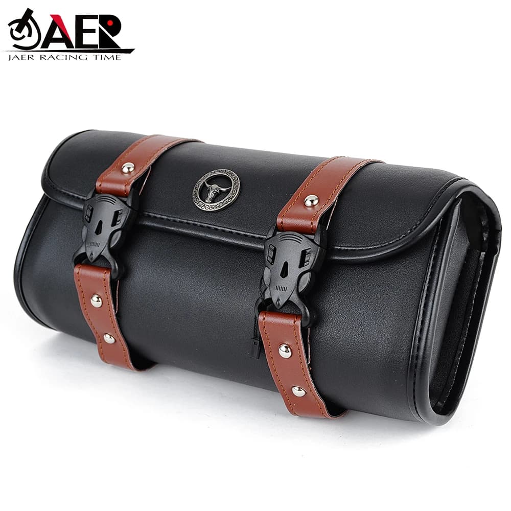 Motorcycle Bag Moto Backpack Saddle Bag PU Leather Motor Luggage Storage Pouch Tank Bag Holder Motorbike Accessories Universal