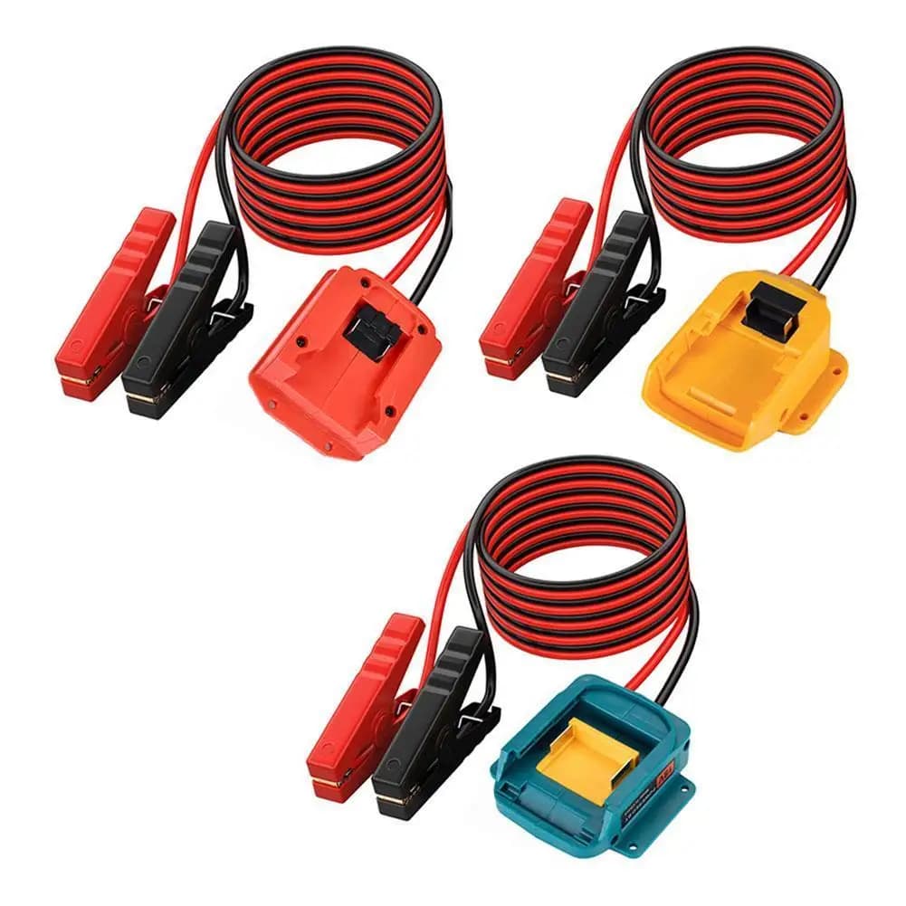 Adattatore di alimentazione di emergenza per auto, avviatore di emergenza 12AWG da 6 piedi per batterie agli ioni di litio Makita 18V G4U1