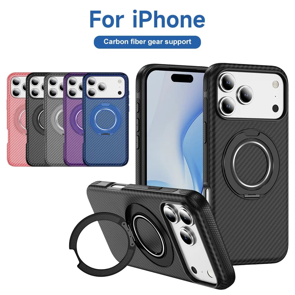 360° Rotating Magnetic Ring Phone Case for iPhone 17 16 15 14 Plus 13 12 Pro Max Air 17e For Magsafe Shockproof Slim Fit Cover