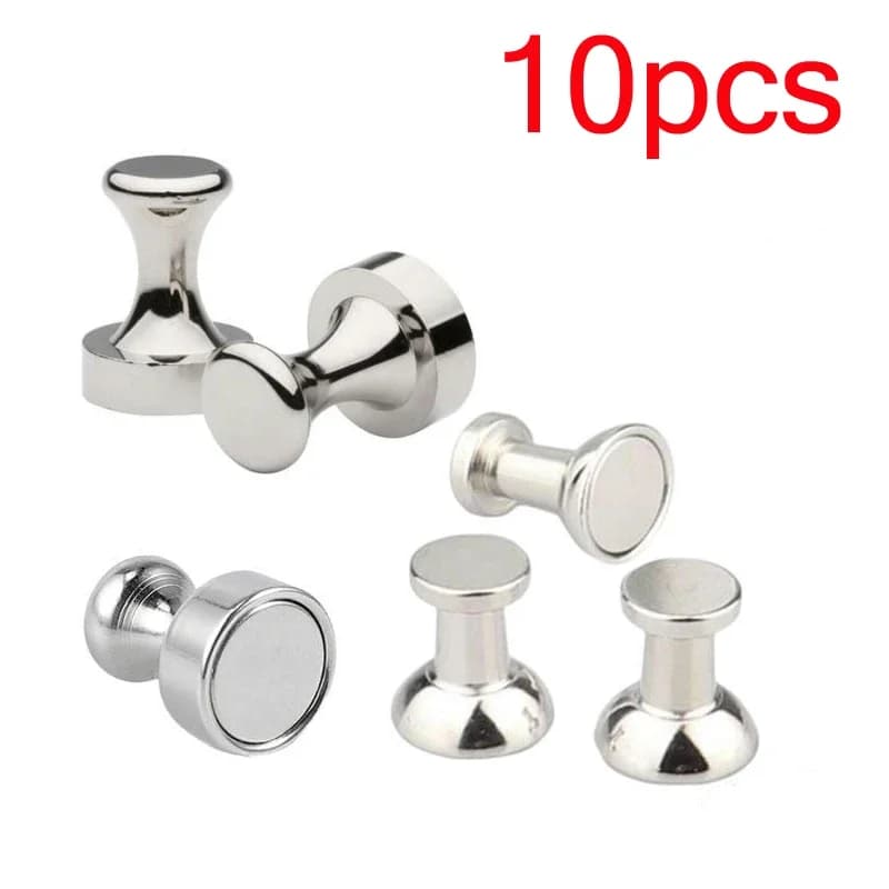 Metal Magnetic Map Pin Powerful Neodymium Magnet Circular Push Pin Wall Hook for Home Kitchen Lvingroom Refrigerator Whiteboard