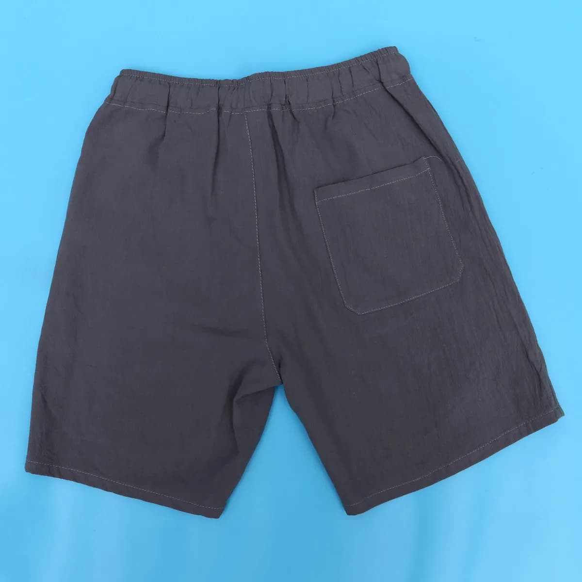Pantaloncini da spiaggia da uomo, estivi, traspiranti, casual, tinta unita, per nuoto, surf, pallavolo, allenamento, taglia L, grigio