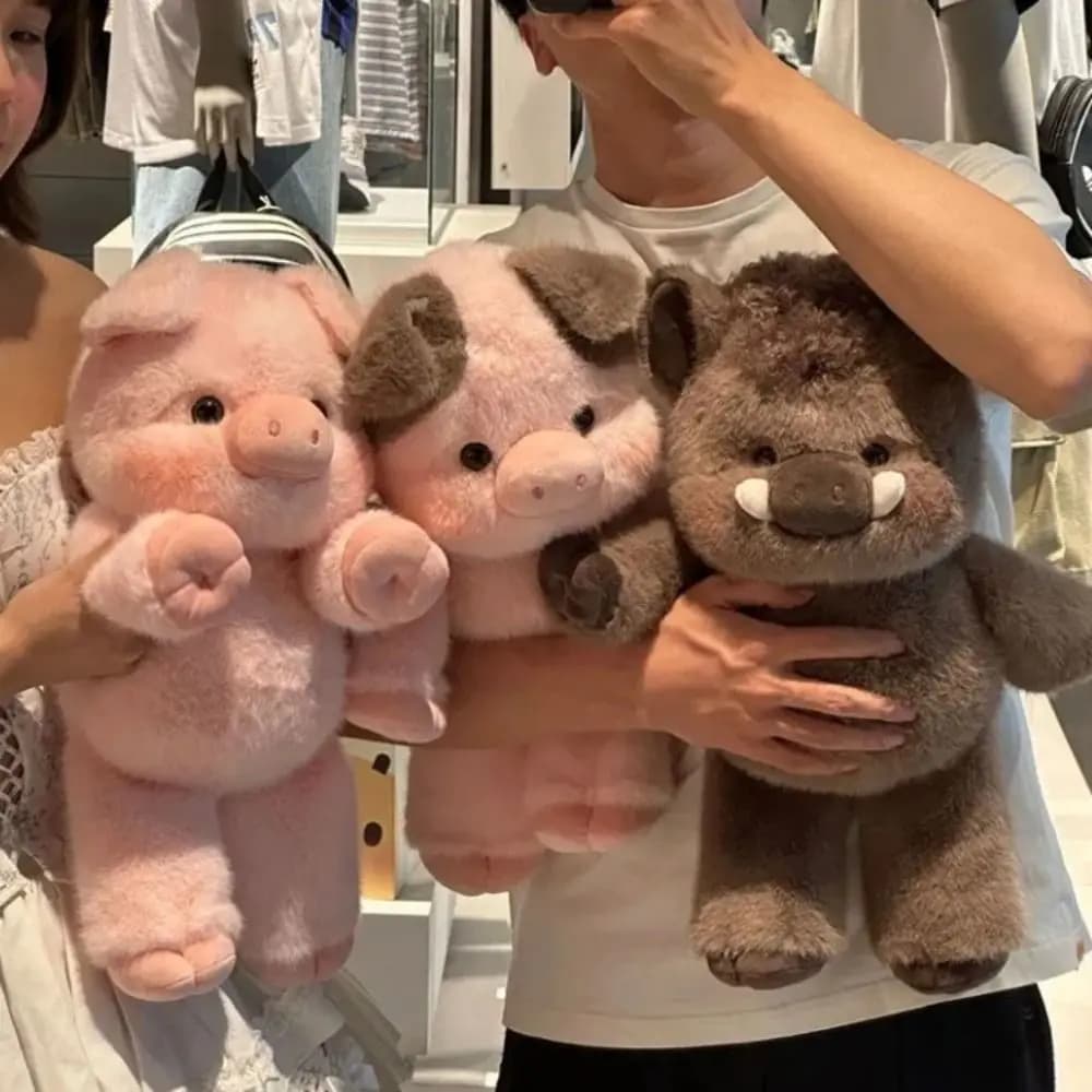 Nuovo Design: Morbido Peluche a Forma di Maialino, Cuscino Emozionale di Supporto, 17.7 Pollici