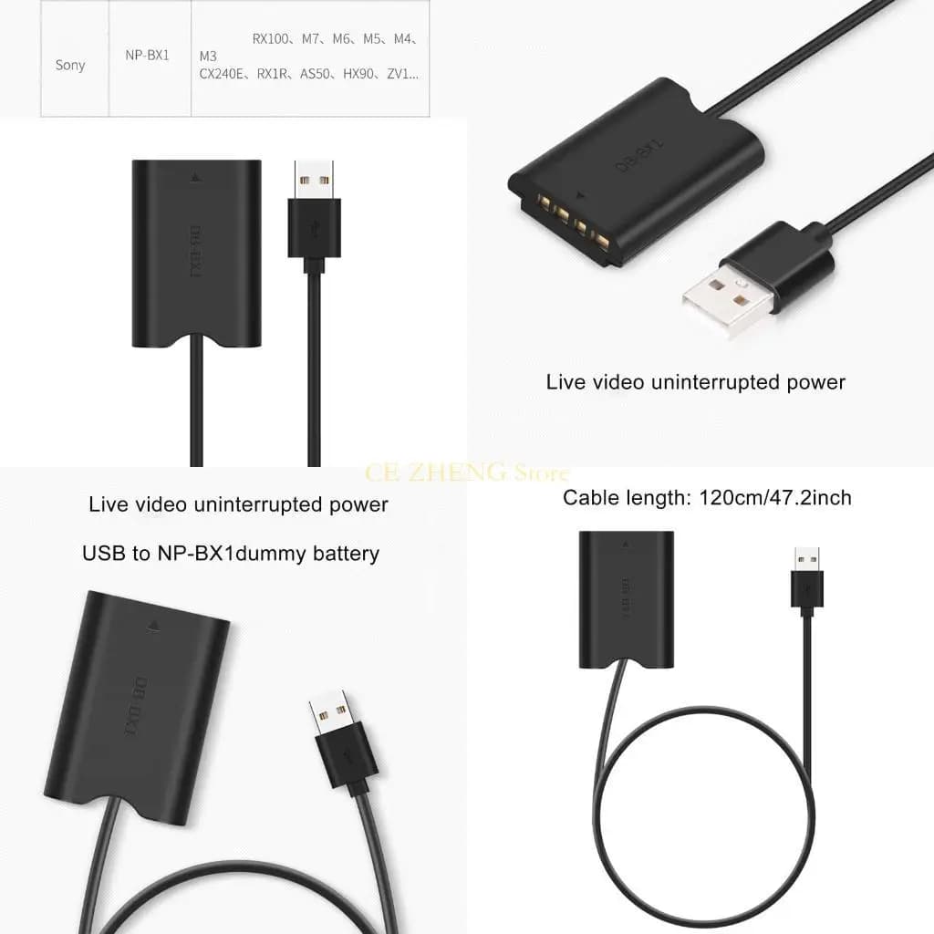 Accoppiatore cavo USB Powerbank per fotocamera fittizia E56B per DSC-RX1 DSC RX100 RX1R