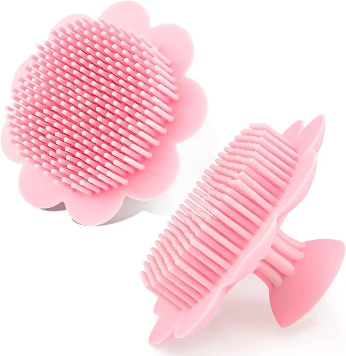 Spazzola per massaggio del cuoio capelluto per neonati con spazzola morbida per il bagno del bambino, spazzola per massaggio in silicone per tutti i tipi di capelli, neonati e bambini piccoli（）