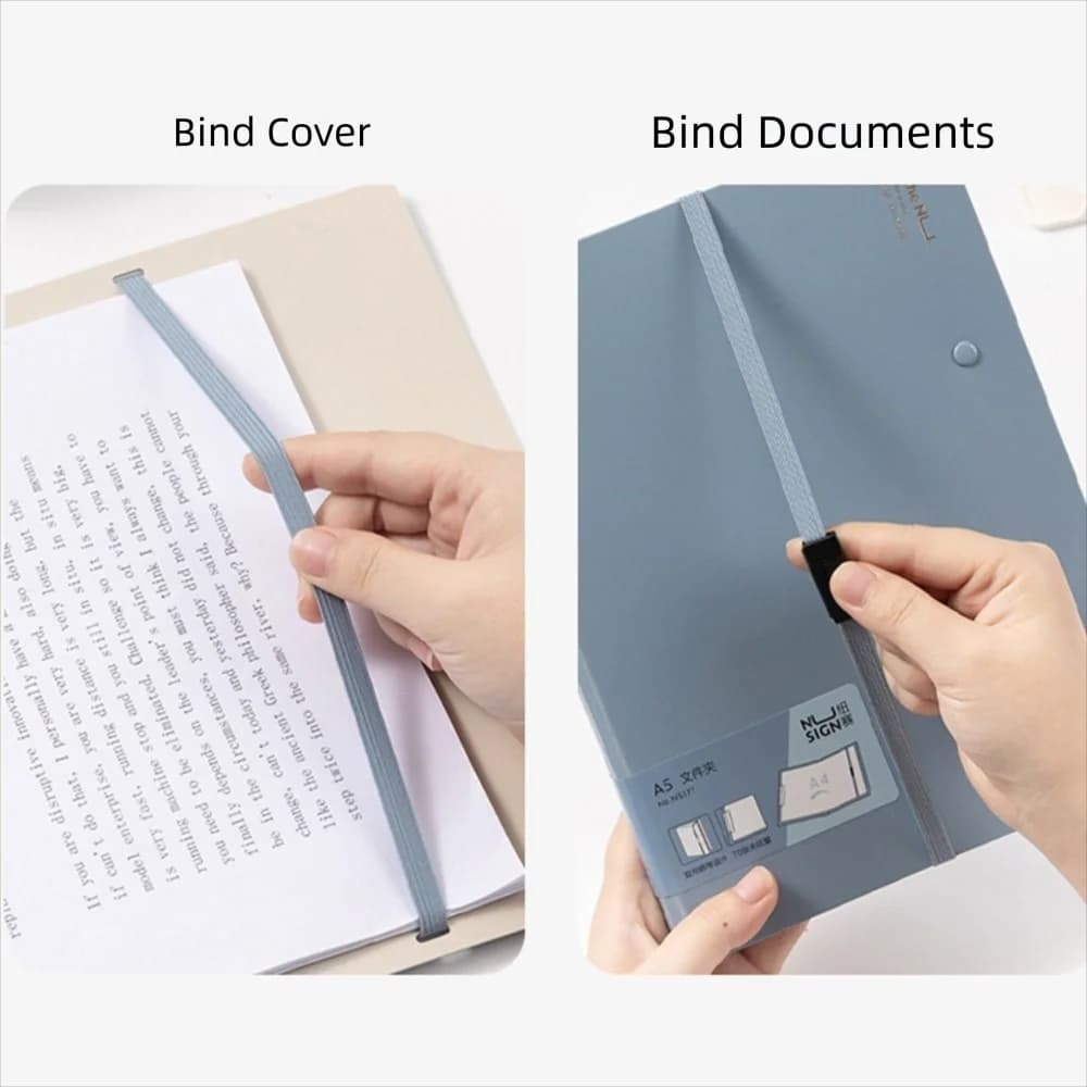 Regali Cartelle pieghevoli portatili da A4 a A5 Organizzare cartelle per contatti di file di manufatti Strumento versatile per la conservazione della carta di prova