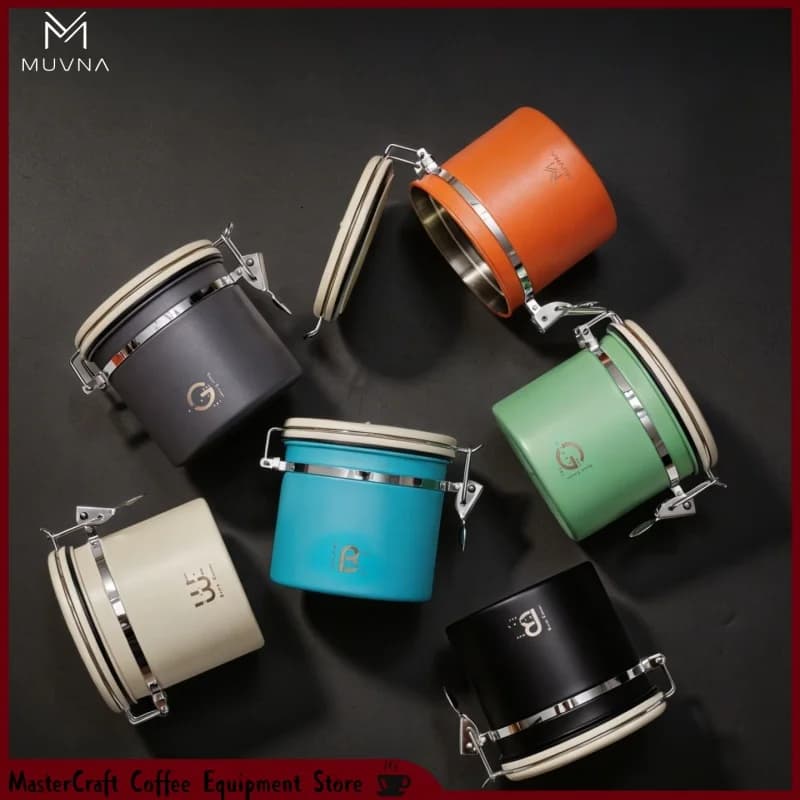 Muvna Coffee Bean Sealed Storage Canister Frosted Airtight Container 250g 500g 750g Kitchen Home Storage For Coffee Enthusiasts