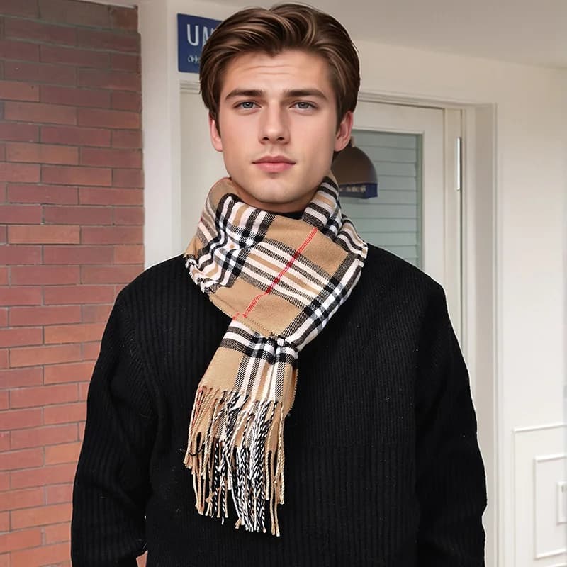Lady Winter Warm Soft Pashmina Luxury Brand Women's Cashmere Scarves Scialli Avvolge Women's Long Knit Scarf for Women