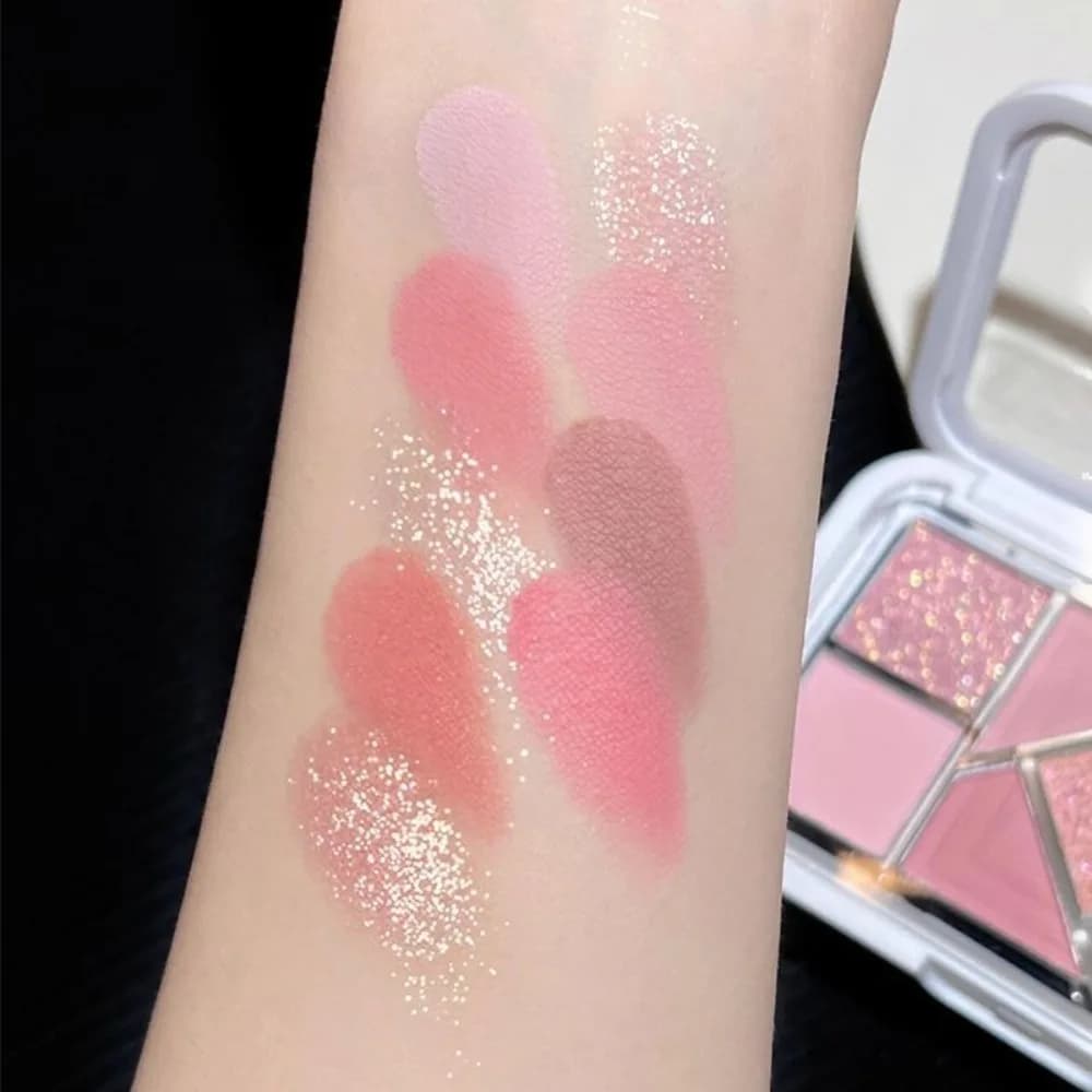 Ombretto Glitterato a Lunga Durata, Colori Vibranti, Effetto Illuminante, Impermeabile, Evidenziatore Naturale