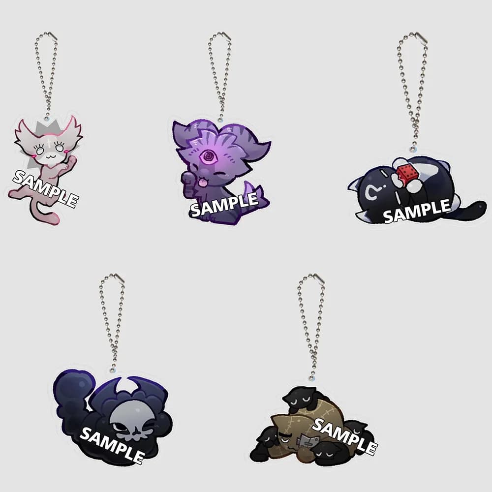 Portachiavi in Acrilico da 5 cm con Personaggi del Gioco Gambit Alice Marshmallow Morana Maisie, Ciondolo Personalizzato per Zaino, Regalo Festivo
