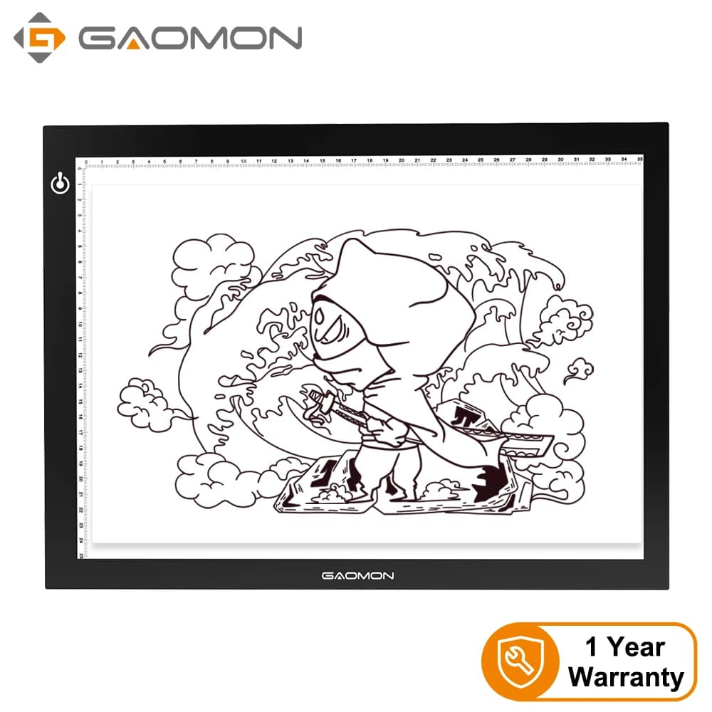 GAOMON GB4 Scatola per cuscinetti luminosi a LED ultra sottile 13 * 9 pollici Tavola per tracciare tatuaggi di grandi dimensioni per schizzi Disegno Copia Pittura diamante