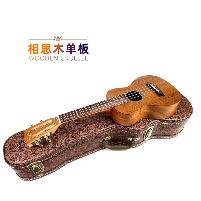 Ukulele impiallacciato in legno di acacia da 23 pollici Chitarra piccola hawaiana Ukulele da 26 pollici