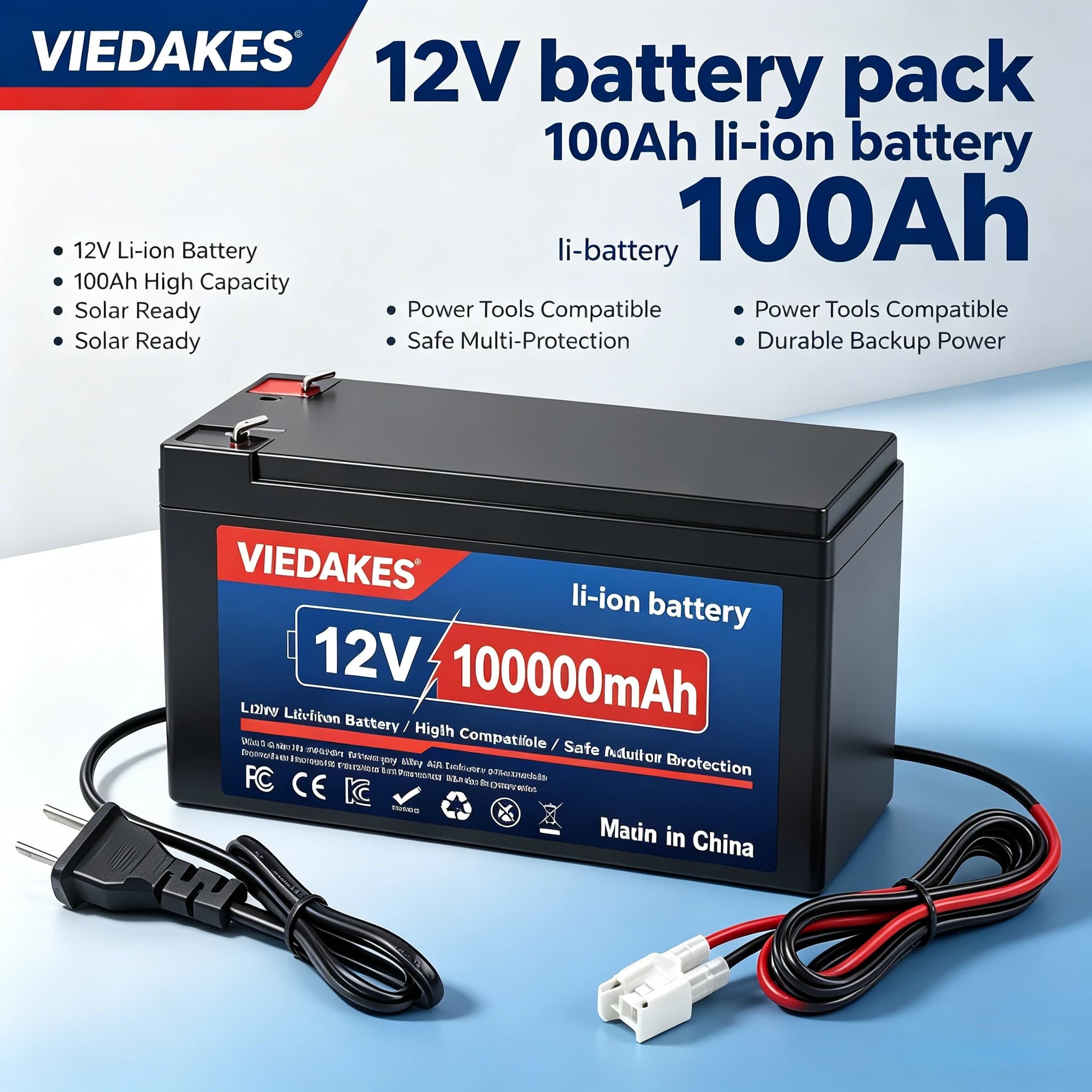 Authentic product 100Ah 21700 Rechargeable 12v lifepo4 battery Lithium Battery Pack for Solar RV Boat Motorcycle Camping️‼️