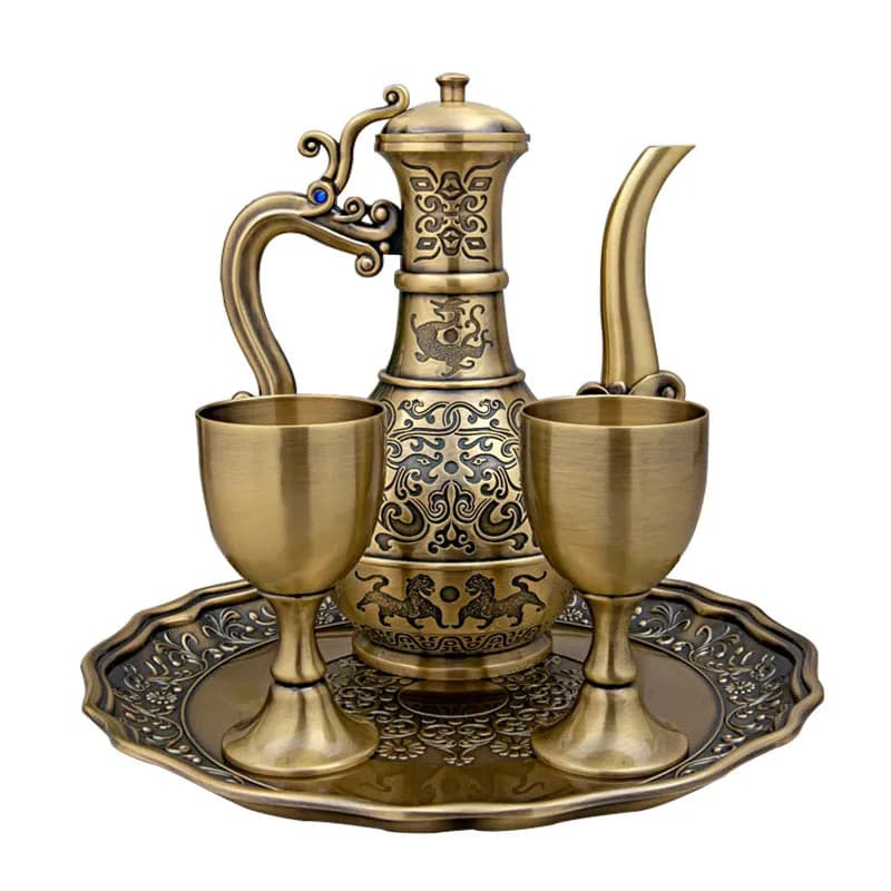 Set classico creativo Bronzo Bronzo Artigianato Armadietto del vino Pendolo decorativo