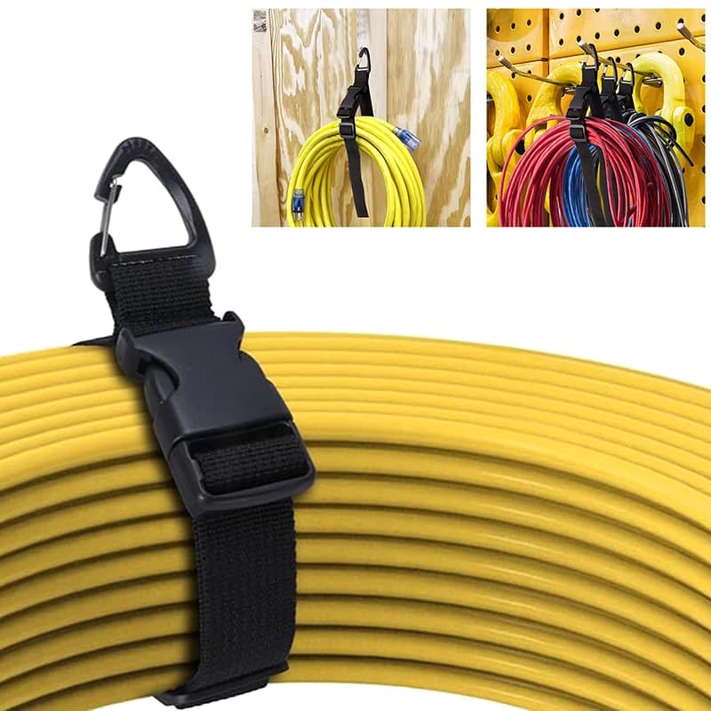 Organizzatore per Cavi con Fibbia Triangolare, Gestione Cavi di Alimentazione, Cinghie in Nylon Resistenti per Conservazione Cavi