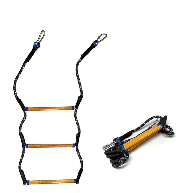 1PCS Boat Rope Ladder for Inflatable Boat Fishing Kayak Motorboat Canoeing Flexible Rope Marine Boat Boarding Ladder 1/1.4/1.8M