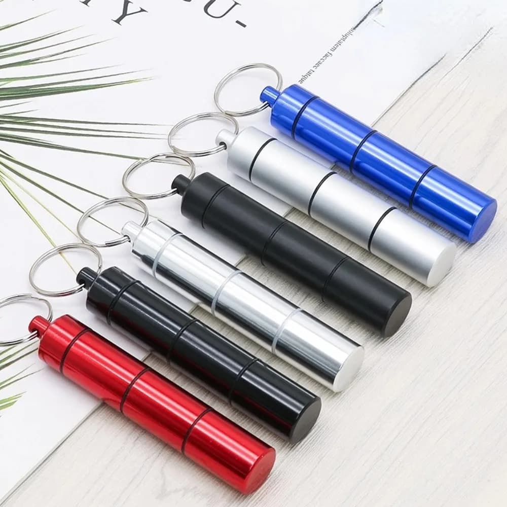 New Container Portable Mini Sealed for Travel, Waterproof Aluminum Wallet, Container for Medicine, Vitamins and Oils