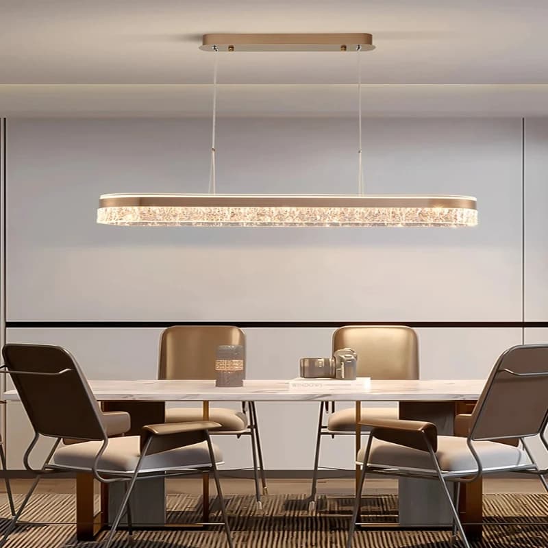 Design moderno in acrilico Decorazioni per la casa Anello Lampada a sospensione a LED per soggiorno Lampadari Sala da pranzo Lampada a sospensione Illuminazione per interni