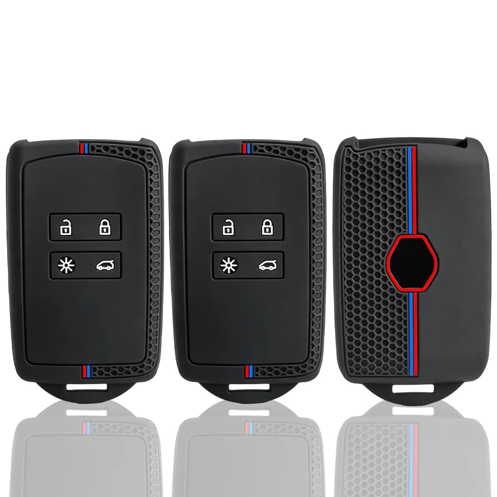 Silicone Car Key Case Cover Shell For Renault Koleos Captur Megane Clio Scenic Talisman Dacia Sandero Card Fob Accessories