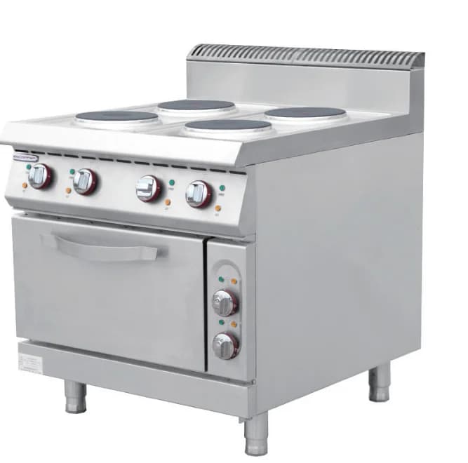 Macchina per cucinare pasta e pasta, fornello elettrico a quattro teste con testa rotonda