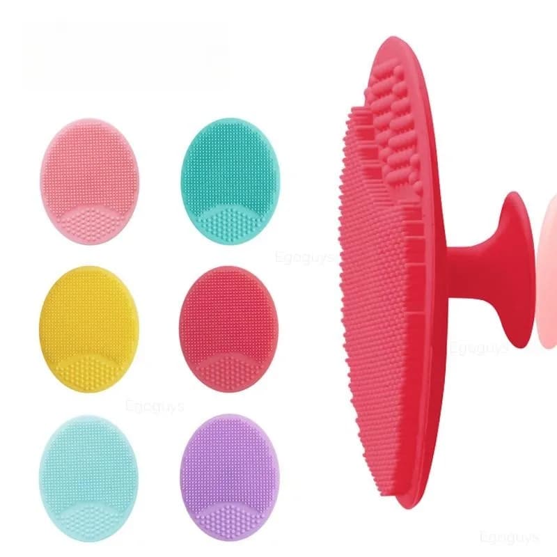 1PC Spazzola per pulizia in silicone Gel Tampone per lavaggio Esfoliante Rimozione di comedone Pulizia profonda del viso Spazzole per il viso Massaggiatore da bagno per bambini