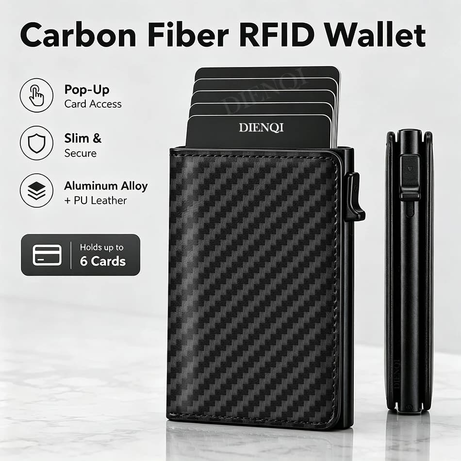 Anti Rfid Credit Card Holder Luxury Men Wallet Magnetic Slim Thin Bank Id Cardholder Case Mini Travel Smart Minimalistic Wallet