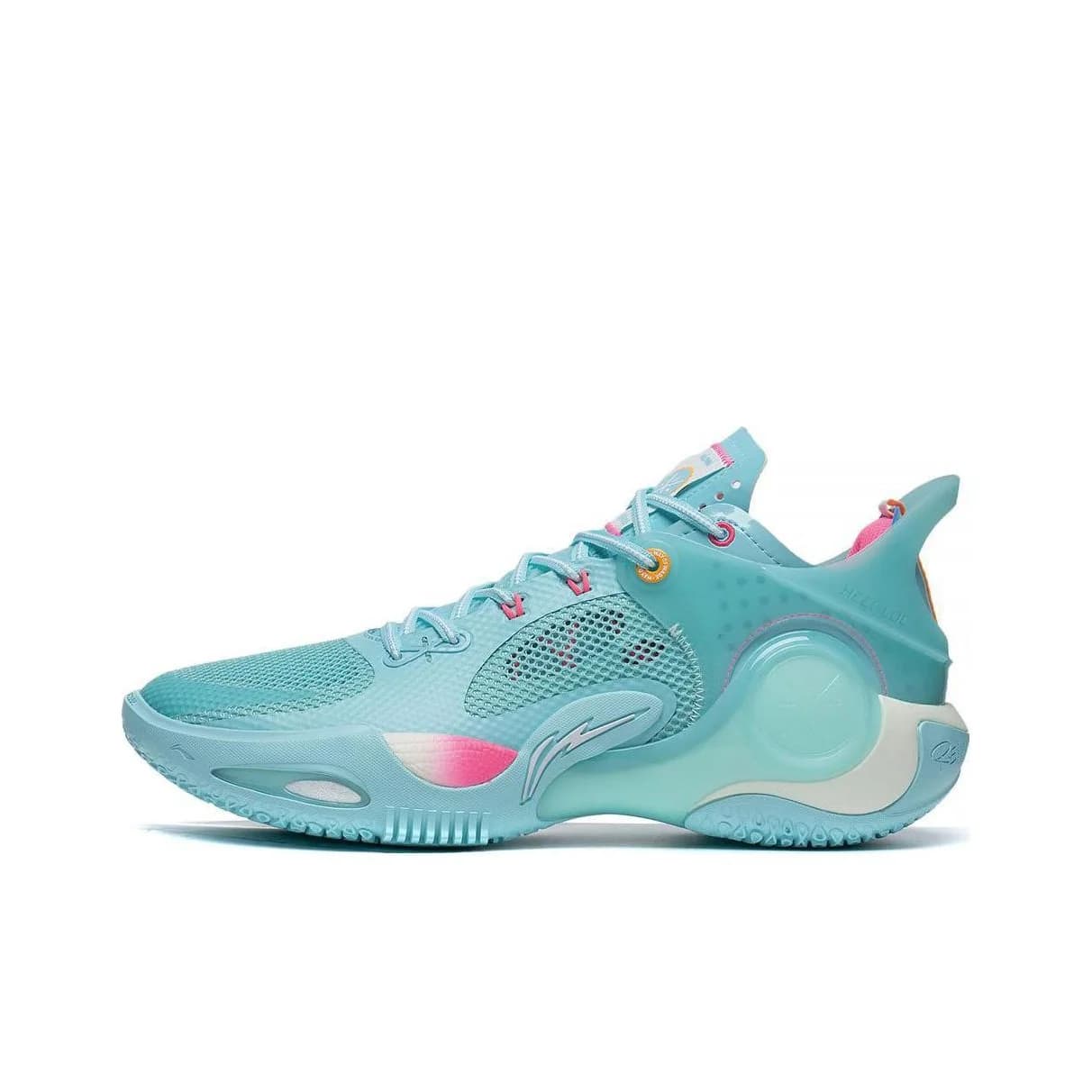 Li Ning Wade Fission 8 Basketball Shoes Men's Low Top Blue Pink ABPT029-9