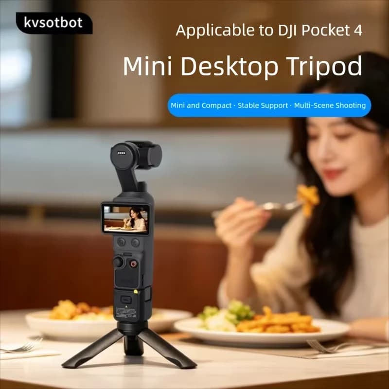 Mini treppiede da tavolo per fotocamera DJI Osmo Pocket 4, supporto con filettatura 1/4, per riprese Vlog, accessori portatili e stabili.