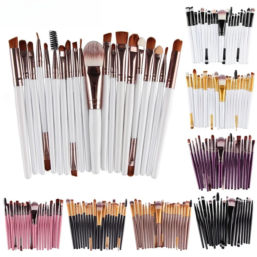 Set of 20 Eyeliner Brushes, Complete Umbrella Tools Kit, Popular Eyeliner Brush for Professional and Home Use