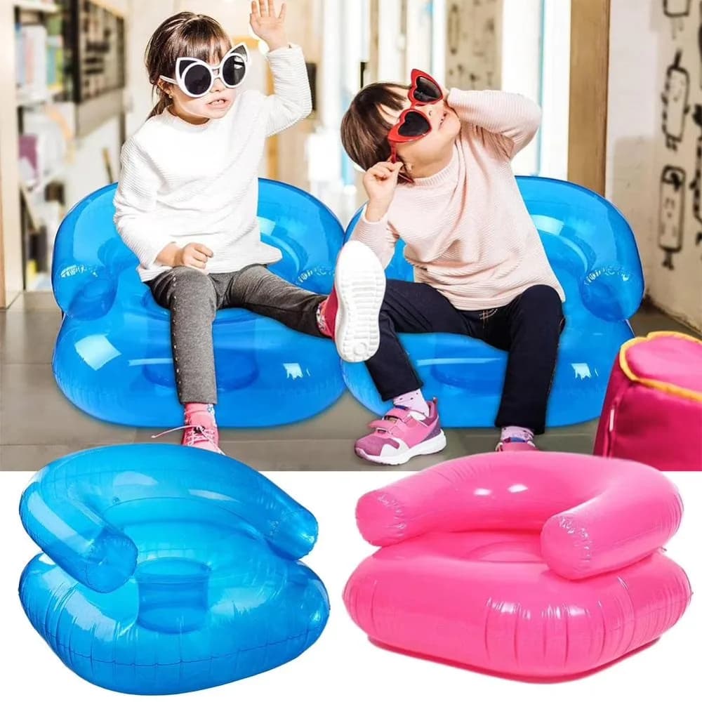 Kids Inflatable Chairs Blow up Chairs Inflatable Furniture Novelty Blow up Couch Seat Waterproof PVC Air Sofa Couch for Kids