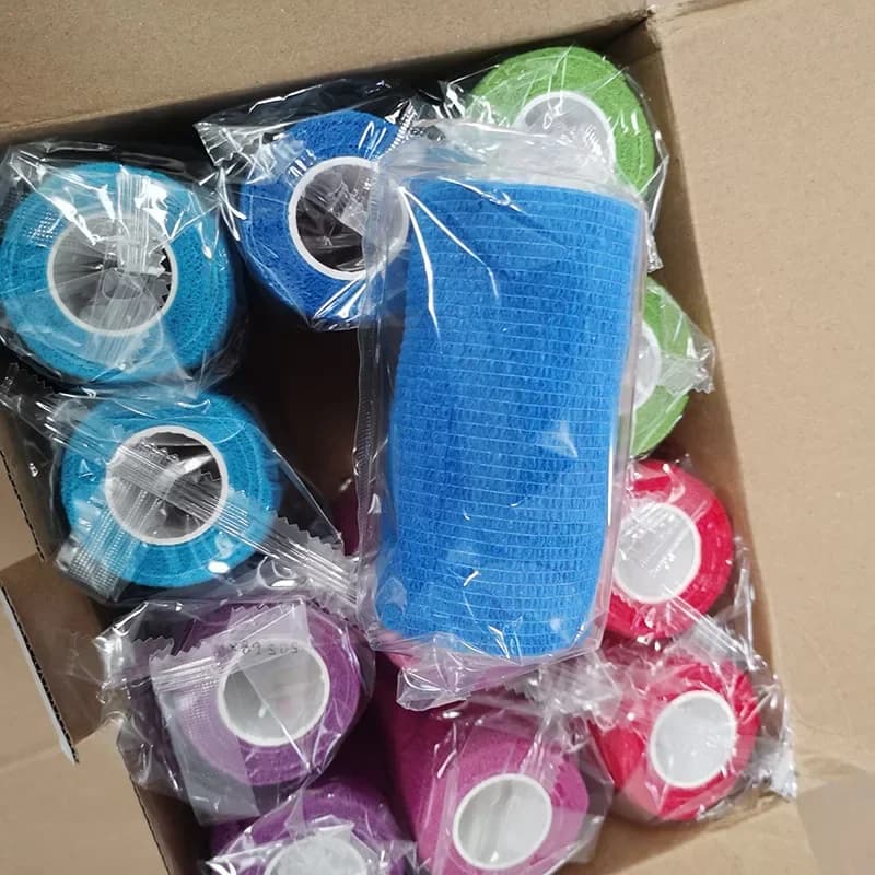 1pc Colori Benda Elastica Autoadesiva Elastoplast Nastro di Primo Soccorso Sport Benda Multi-dimensione Per Il Ginocchio Dito Caviglia Palmo Spalla